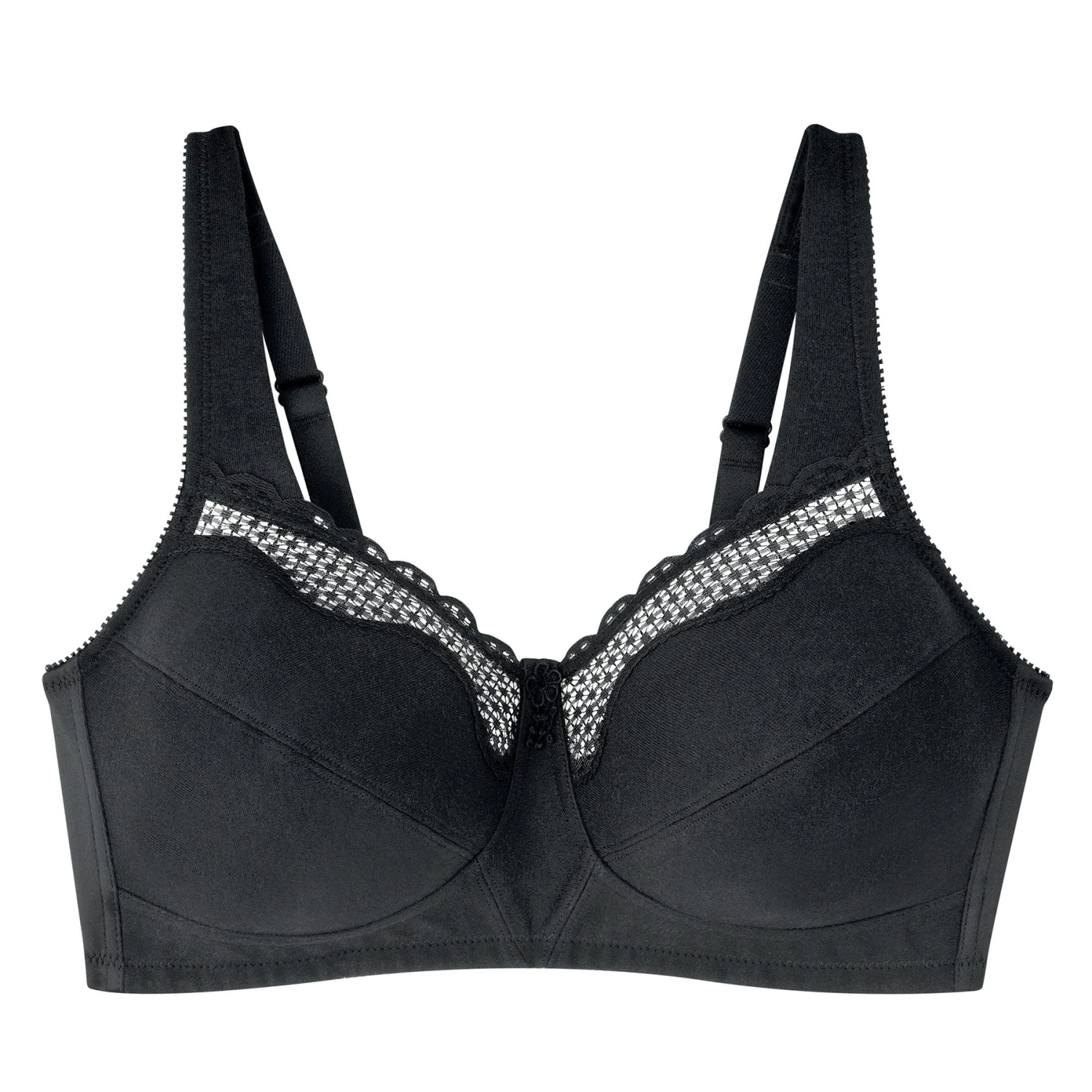 Soutien-gorge Sans Armatures Black Cotton Comfort 3 Soutien-gorge Sans Armatures Black Cotton Comfort